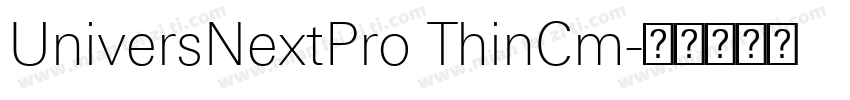UniversNextPro ThinCm字体转换
